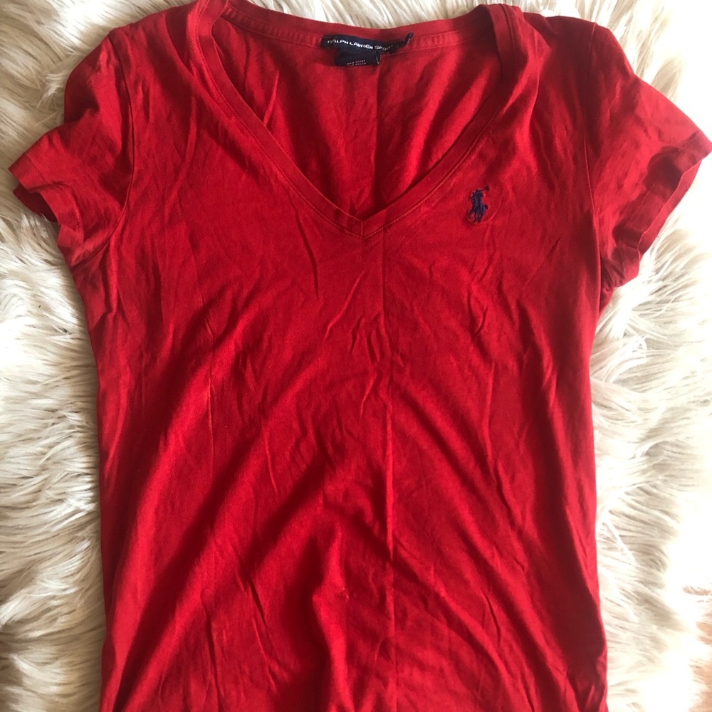 Short sleeve red sports polo 👚